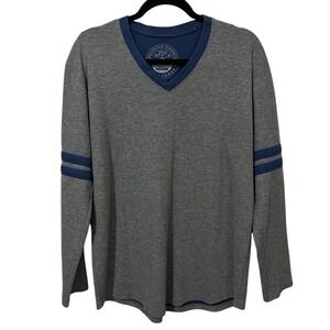 Lauren‎ James Gray and Blue Long Sleeve Tee